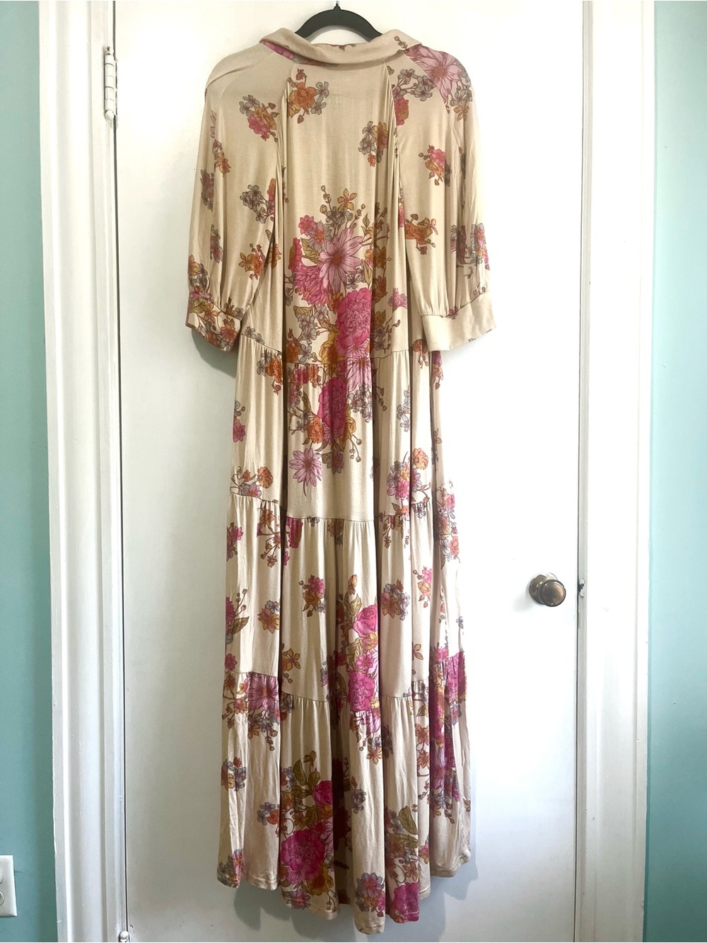 NWOT Natural Life Short Sleeve Floral Maxi Dress - Picture 5 of 7